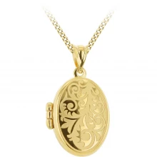 Be You 9ct Gold Floral Engraved Locket
