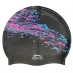 Slazenger Dynamic Print Swim Cap Black/Pink/Blue