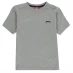 Детская футболка Slazenger Plain T Shirt Junior Boys Grey Marl