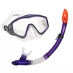Gul Snorkeling Set - Tempered Glass Diving Mask & Splash-Proof Snorkel Purple