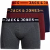 Мужские трусы Jack and Jones Sense 3 Pack Trunks Mens Brgd/Nvy/DGM