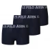 Детское нижнее белье US Polo Assn 3 Pack Boxer Shorts Navy Blazer