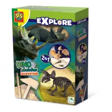 SES Creative SES CREATIVE Explore Triceratops Dino and Skeleton