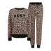 Женская пижама DKNY Logo Sweat and Jogger Set Natural Animal