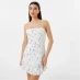 Женское платье Jack Wills Ruffle Hem Mini Dress White Print