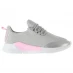 Fabric Santo Childrens Trainers Silver/Pink