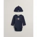Мужская рубашка Gant Baby Archive Shield Bodysuit & Beanie Evning Blu 433