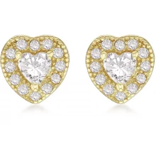 Женская юбка Be You Silver Gold Plated CZ Heart Studs