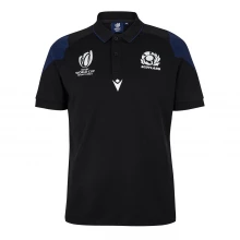 Мужская футболка поло Macron Scotland Rugby Travel Polo Shirt 2023 2024 Adults