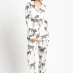 Женская пижама Chelsea Peers Button Up Pyjama Set White Zebra