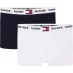 Детское нижнее белье Tommy Hilfiger Tommy Hilfiger 2 Pack Boxer Shorts White/Navy 0U9