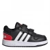 adidas Hoops Court Infant Boys Trainers Black/White/Red