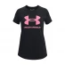 Детская футболка Under Armour Live Sportstyle Graphic Short Sleeve T Shirt Girls Black/PinkPunk