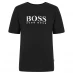 BOSS Boys Short Sleeve Big Logo T Shirt BLACK
