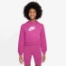 Детская толстовка Nike Club Crop Hoody Junior Girls Pink