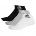adidas Ankle Socks 3 Pack Gry/Blk/Wht