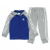 Детский спортивный костюм adidas 3 Stripe Fleece Tracksuit Blue/Grey