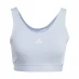 Женский топ adidas 3-Stripes Crop Top With Removable Pads Blue Dawn