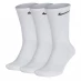 Nike Everyday 3 Pack Cotton Cushioned Crew Socks Mens White/Black