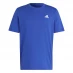 adidas Essentials Single Jersey Linear Embroidered Logo T-Shirt Mens Blue SL