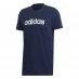 adidas Essentials Single Jersey Linear Embroidered Logo T-Shirt Mens Navy Linear