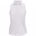 Under Armour Zinger Sleeveless Golf Polo Shirt Womens White / Silver