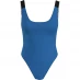 Calvin Klein Scoop Back One Piece Swimsuit Dynamic Blue