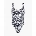 Calvin Klein Scoop Back One Piece Swimsuit Zebra