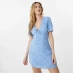 Jack Wills Cut Out Mini Dress Blue Print