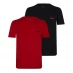 Hugo 3 Pack of Pyjama T-Shirts Black/Red