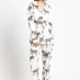 Женская пижама Chelsea Peers Button Up Pyjama Set White Zebra