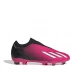 adidas X. 3 Firm Ground Football Boots Juniors Pink/Black