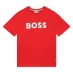 Boss Boss Large Logo T-Shirt Juniors Red 991