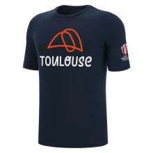 Мужская футболка с коротким рукавом Macron Rugby World Cup 2022/2023 Toulouse T-Shirt Mens