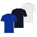 DKNY 3 Pack Short Sleeve T-Shirt Mens Navy/Wht/Blu