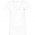 Calvin Klein Jeans Embroidery Stretch V-neck T-shirt BRIGHT WHT YAF