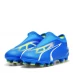 Puma Ultra Match Laceless Junior Firm Ground Football Boots Blue/White