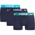 Мужские трусы Nike 3 Pack Stretch Long Boxer Shorts Mens Obsidian