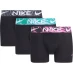 Мужские трусы Nike 3 Pack Stretch Long Boxer Shorts Mens Black/Blue