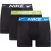 Мужские трусы Nike 3 Pack Stretch Long Boxer Shorts Mens Black/Star Blue