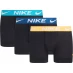 Мужские трусы Nike 3 Pack Stretch Long Boxer Shorts Mens Black/Orange