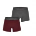 Мужские трусы Firetrap 2 Pack Boxer Shorts Grey / Wine