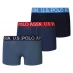Детское нижнее белье US Polo Assn 3 Pack Boxer Shorts Multi