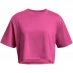 Жіноча футболка Under Armour Boxy Crop SS Astro Pink/Blk