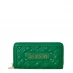 Женский кошелек LOVE MOSCHINO Quilted Logo Zipped Purse Green 801