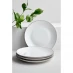Homelife Set of 4 Bistro Dinner Plates Charcoal Grey