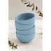 Homelife 4 Piece Stoneware Cereal Bowls Blue