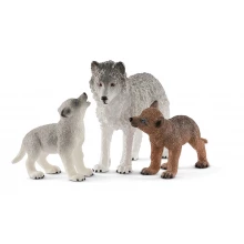Дитяча іграшка Schleich Wild Life Mother Wolf with Pups Toy Figures Set