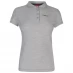 Женская футболка LA Gear Pique Polo Shirt Ladies Grey Marl