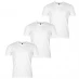 Мужская футболка с коротким рукавом Donnay Three Pack V Neck T Shirt Mens White